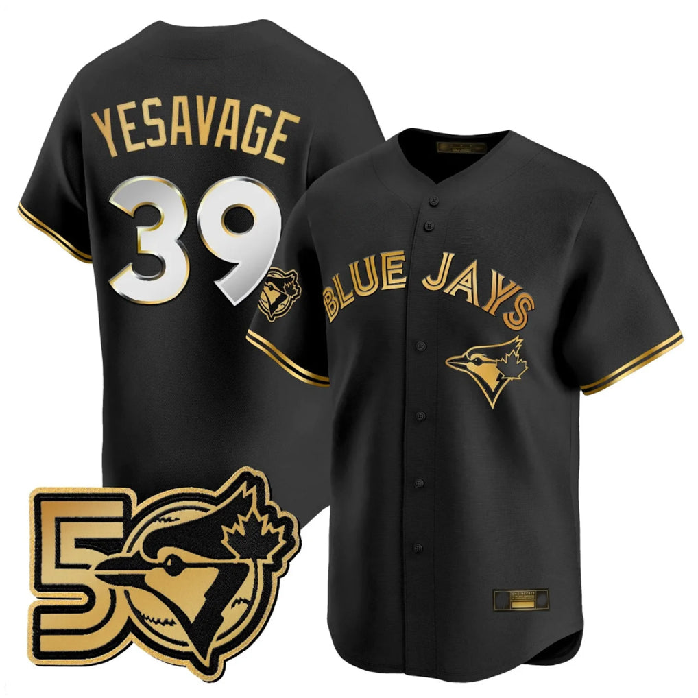 Choea T.Blue Jays #39 Trey Yesavage Player Black 50 Seasons Patch Vapor Premier Limited All Stitched Jerseys