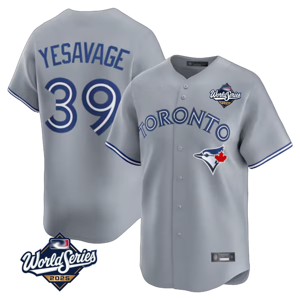 Choea T.Blue Jays #39 Trey Yesavage Player Gray 2025 American League Limited All Stitched Jerseys