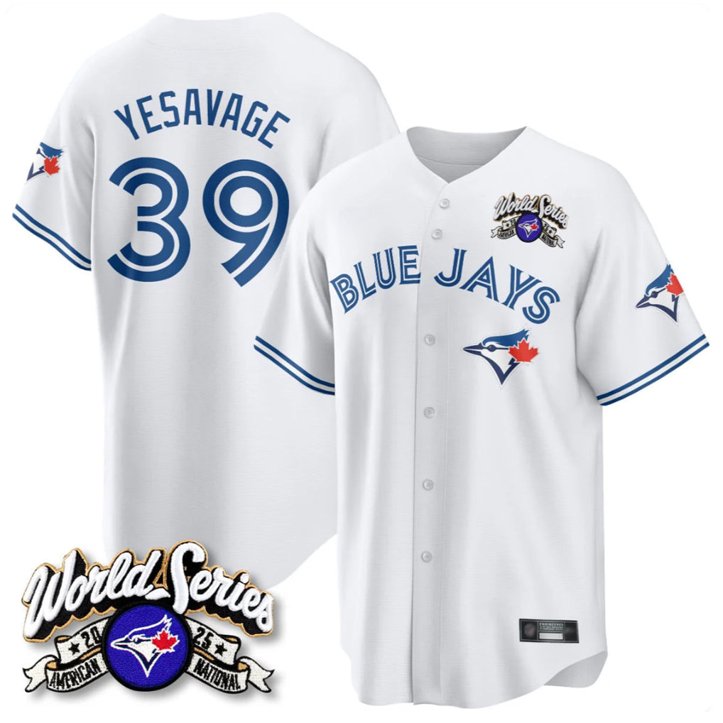 Choea T.Blue Jays #39 Trey Yesavage Player White 2025 American League Limited All Stitched Jerseys