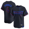 Choea T.Blue Jays #4 George Springer Player Black City Connect Limited Stitched Jerseys