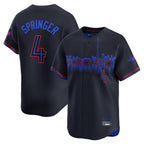 Choea T.Blue Jays #4 George Springer Player Black City Connect Limited Stitched Jerseys