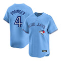 Choea T.Blue Jays #4 George Springer Player Blue Home Game Stitched Jerseys