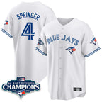 Choea T.Blue Jays #4 George Springer Player White 2025 World Series Stitched Jerseys