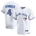 Choea T.Blue Jays #4 George Springer Player White Home Limited Stitched Jerseys