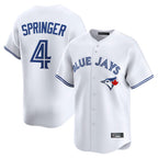 Choea T.Blue Jays #4 George Springer Player White Home Limited Stitched Jerseys