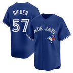 Choea T.Blue Jays #57 Shane Bieber Player Royal Home Stitched Jerseys