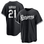Choea T.Rangers #21 Jake Burger Player Black Home Limited Stitched Jerseys