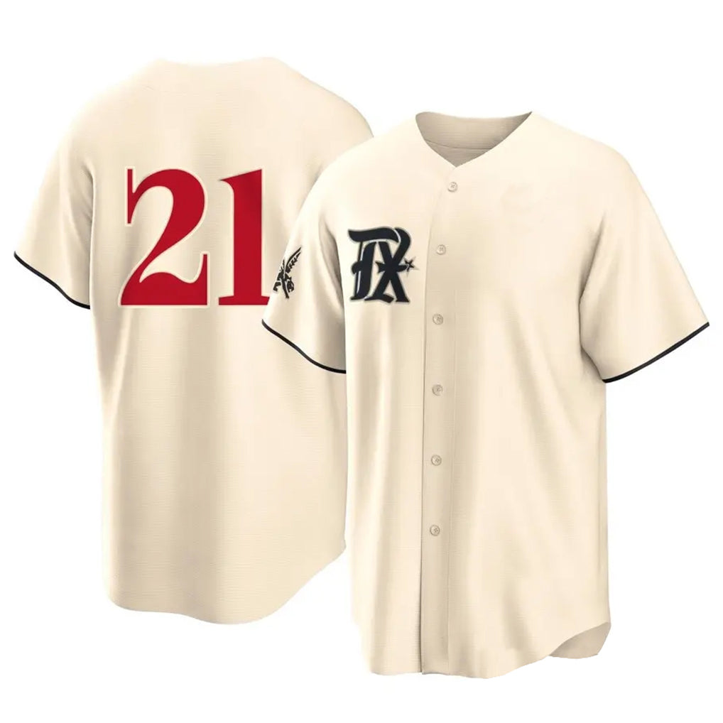 Choea T.Rangers #21 Jake Burger Player Cream City Connect Limited Stitched Jerseys