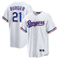 Choea T.Rangers #21 Jake Burger Player White Home Limited Stitched Jerseys