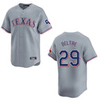 Choea T.Rangers #29 Adrian Beltre Player Gray Home Limited Stitched Jerseys