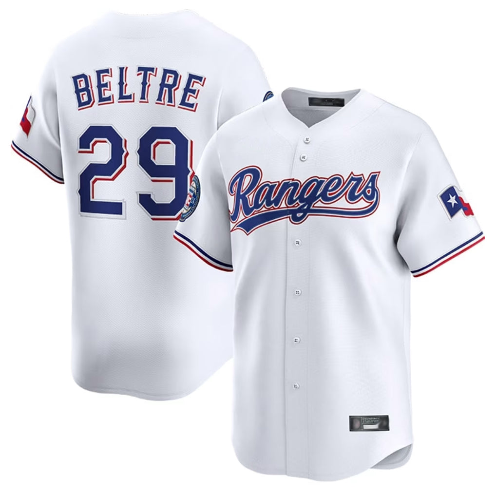 Choea T.Rangers #29 Adrian Beltre Player White Home Limited Stitched Jerseys