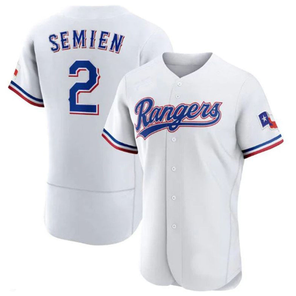 Choea T.Rangers #2 Marcus Semien Player Gold Collection Limited White Elite Stitched Jerseys
