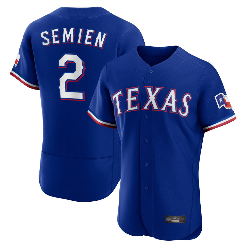 Choea T.Rangers #2 Marcus Semien Player Royal Elite Home Limited Stitched Jerseys