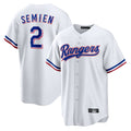 Choea T.Rangers #2 Marcus Semien Player White Replica Game Stitched Jerseys