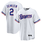 Choea T.Rangers #2 Marcus Semien Player White Replica Game Stitched Jerseys