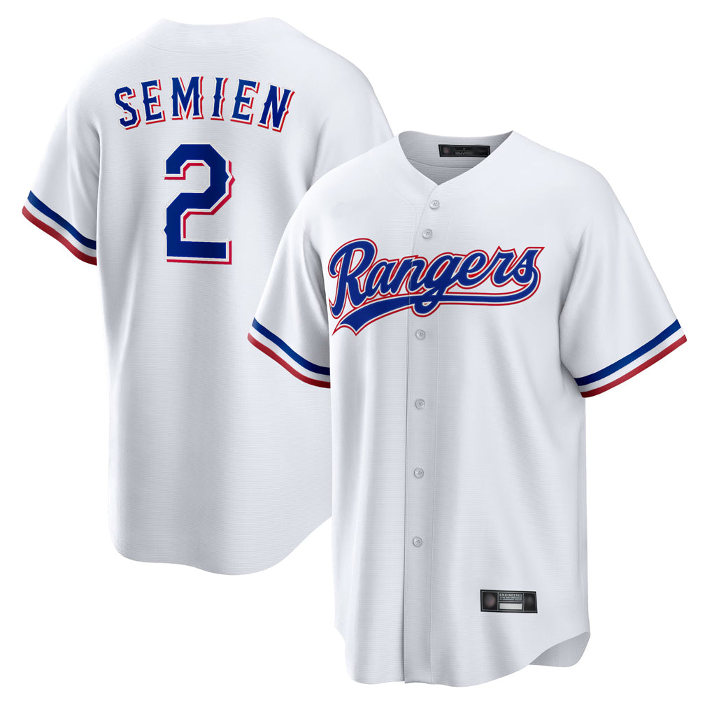 Choea T.Rangers #2 Marcus Semien Player White Replica Game Stitched Jerseys