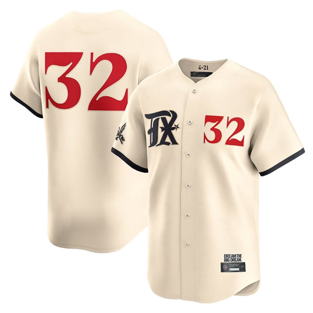 Choea T.Rangers #32 Evan Carter Player Cream Limited City Connect Stitched Jerseys