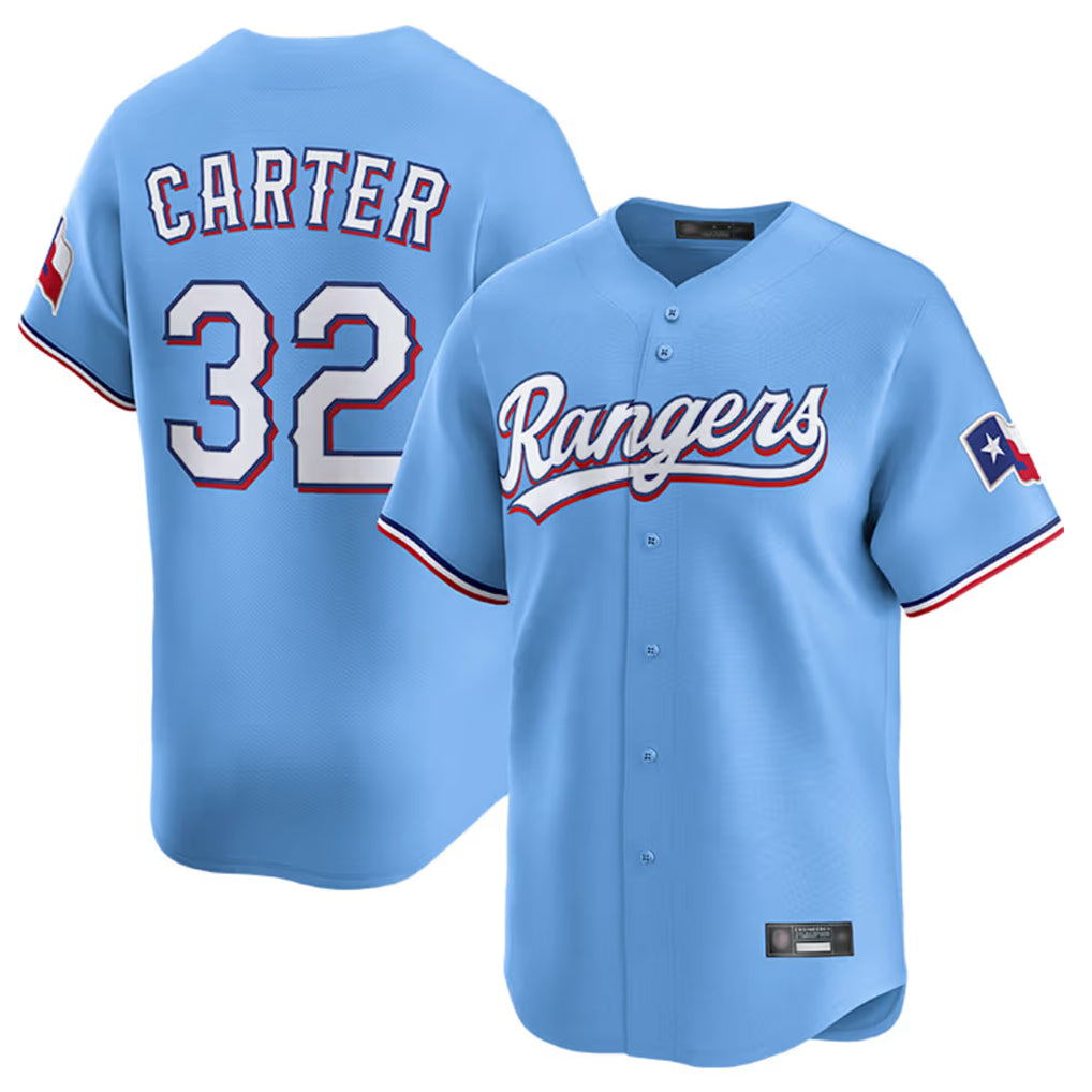 Choea T.Rangers #32 Evan Carter Player Light Blue Home Limited Stitched Jerseys