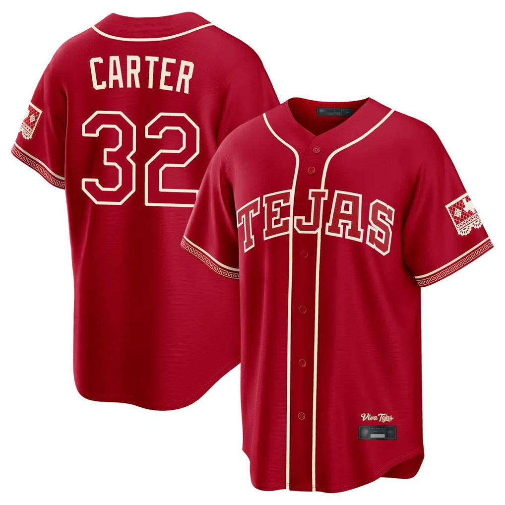 Choea T.Rangers #32 Evan Carter Player Red 2026 City Connect Stitched Jerseys