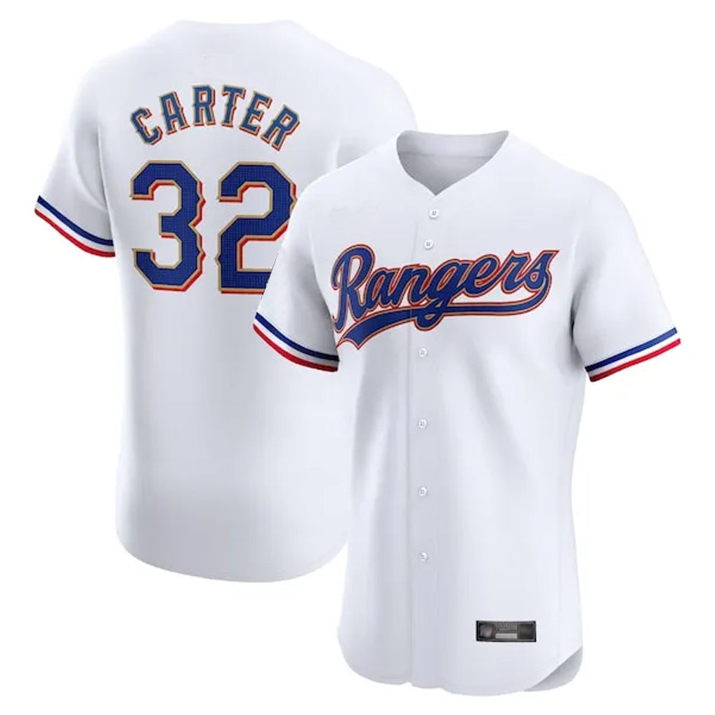 Choea T.Rangers #32 Evan Carter Player White Home Limited Elite Stitched Jerseys