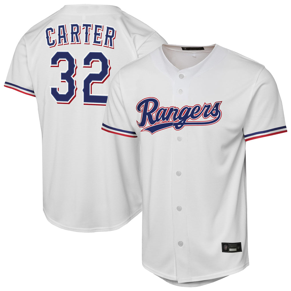 Choea T.Rangers #32 Evan Carter Player White Home Replica Stitched Jerseys