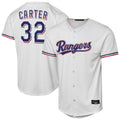 Choea T.Rangers #32 Evan Carter Player White Home Replica Stitched Jerseys