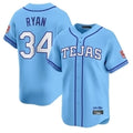 Choea T.Rangers #34 Nolan Ryan Player Blue 2026 City Connect Premier Stitched Jerseys