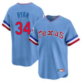 Choea T.Rangers #34 Nolan Ryan Player Light Blue Cooperstown Collection Limited Stitched Jerseys