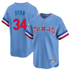 Choea T.Rangers #34 Nolan Ryan Player Light Blue Cooperstown Collection Limited Stitched Jerseys
