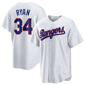 Choea T.Rangers #34 Nolan Ryan Player White Home Game Stitched Jerseys