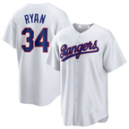 Choea T.Rangers #34 Nolan Ryan Player White Home Game Stitched Jerseys