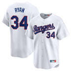 Choea T.Rangers #34 Nolan Ryan Player White Home Limited Stitched Jerseys
