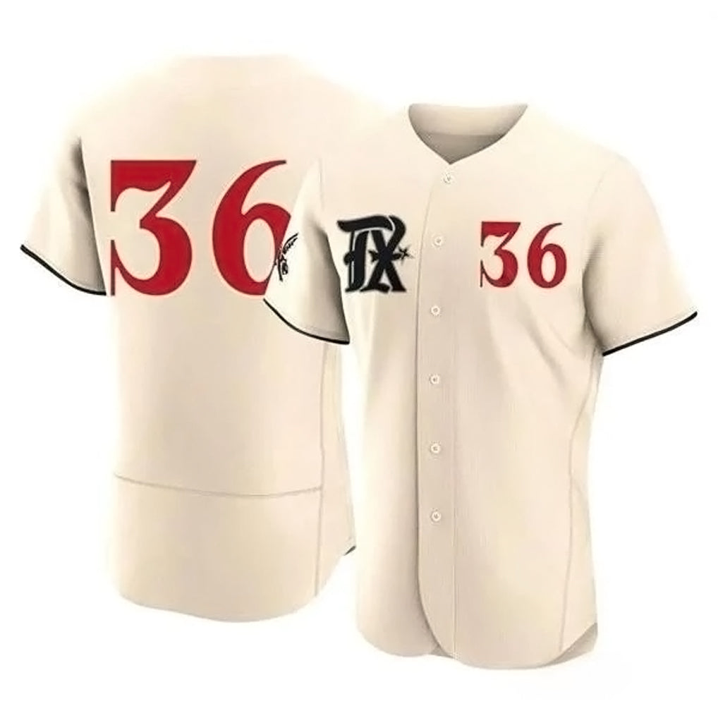 Choea T.Rangers #36 Wyatt Langford Player Cream Limited City Connect Elite Stitched Jerseys