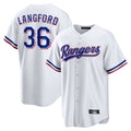 Choea T.Rangers #36 Wyatt Langford Player White Home Game Stitched Jerseys
