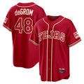 Choea T.Rangers #48 Jacob deGrom Player Red 2026 City Connect Limited Stitched Jerseys