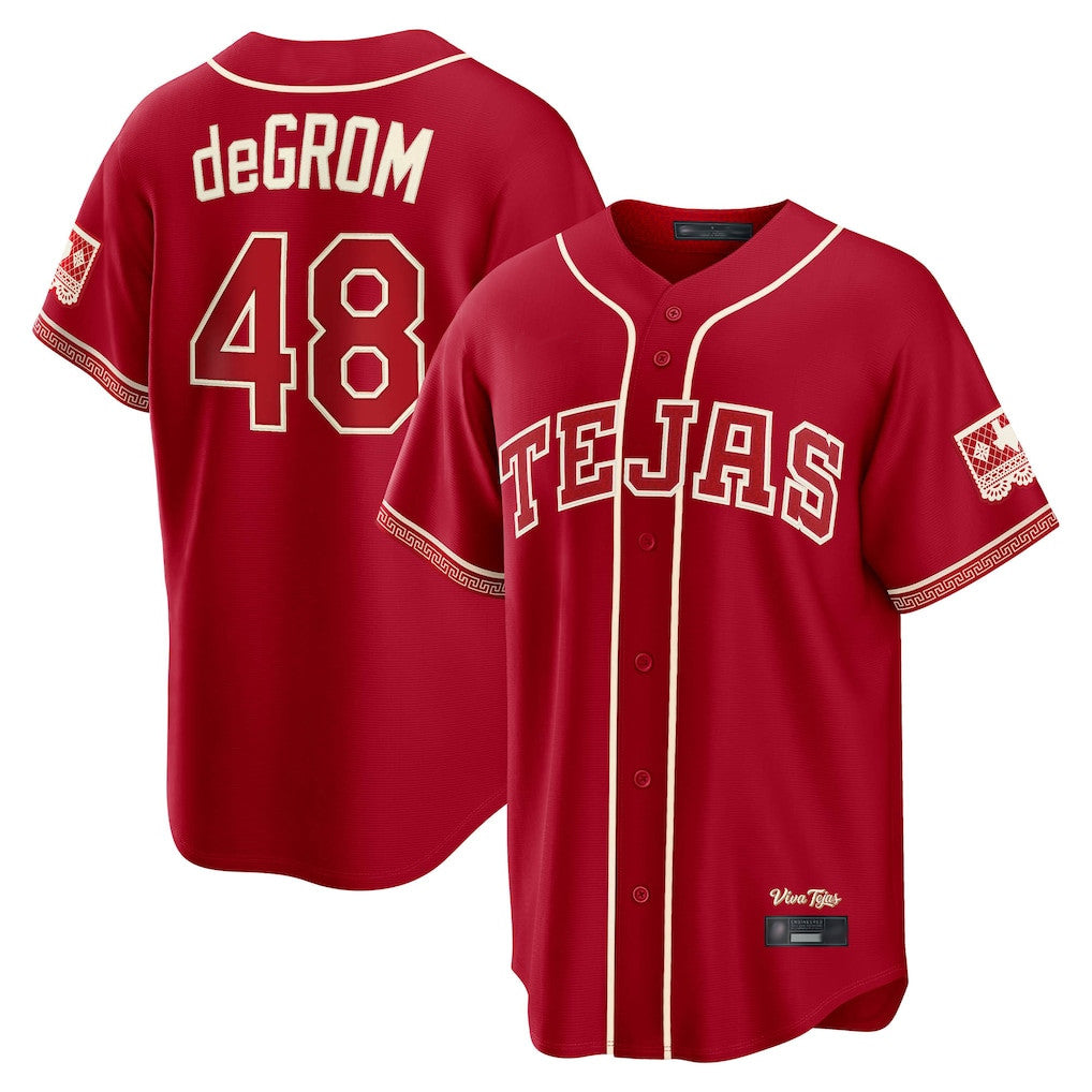 Choea T.Rangers #48 Jacob deGrom Player Red 2026 City Connect Limited Stitched Jerseys