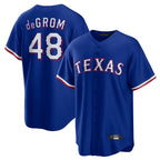 Choea T.Rangers #48 Jacob deGrom Player Royal Home Game Stitched Jerseys