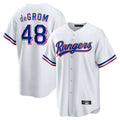 Choea T.Rangers #48 Jacob deGrom Player White Home Limited Game Stitched Jerseys