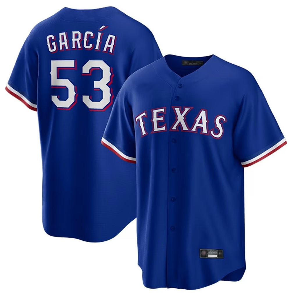 Choea T.Rangers #53 Adolis Garcia Player Royal Home Limited Game Stitched Jerseys