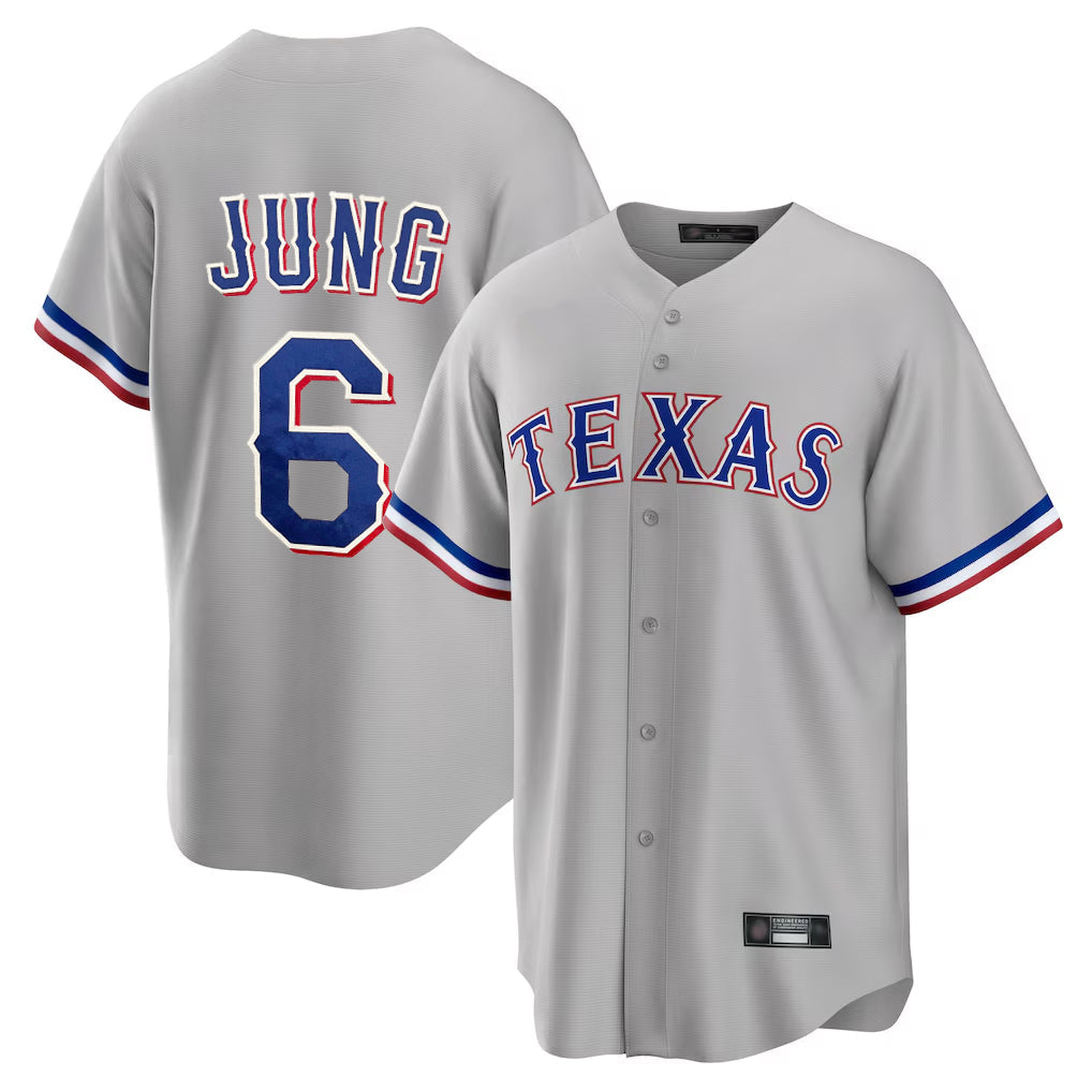 Choea T.Rangers #6 Josh Jung Player Gray Limited Home Stitched Jerseys