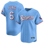 Choea T.Rangers #6 Josh Jung Player Light Blue Limited Home Stitched Jerseys