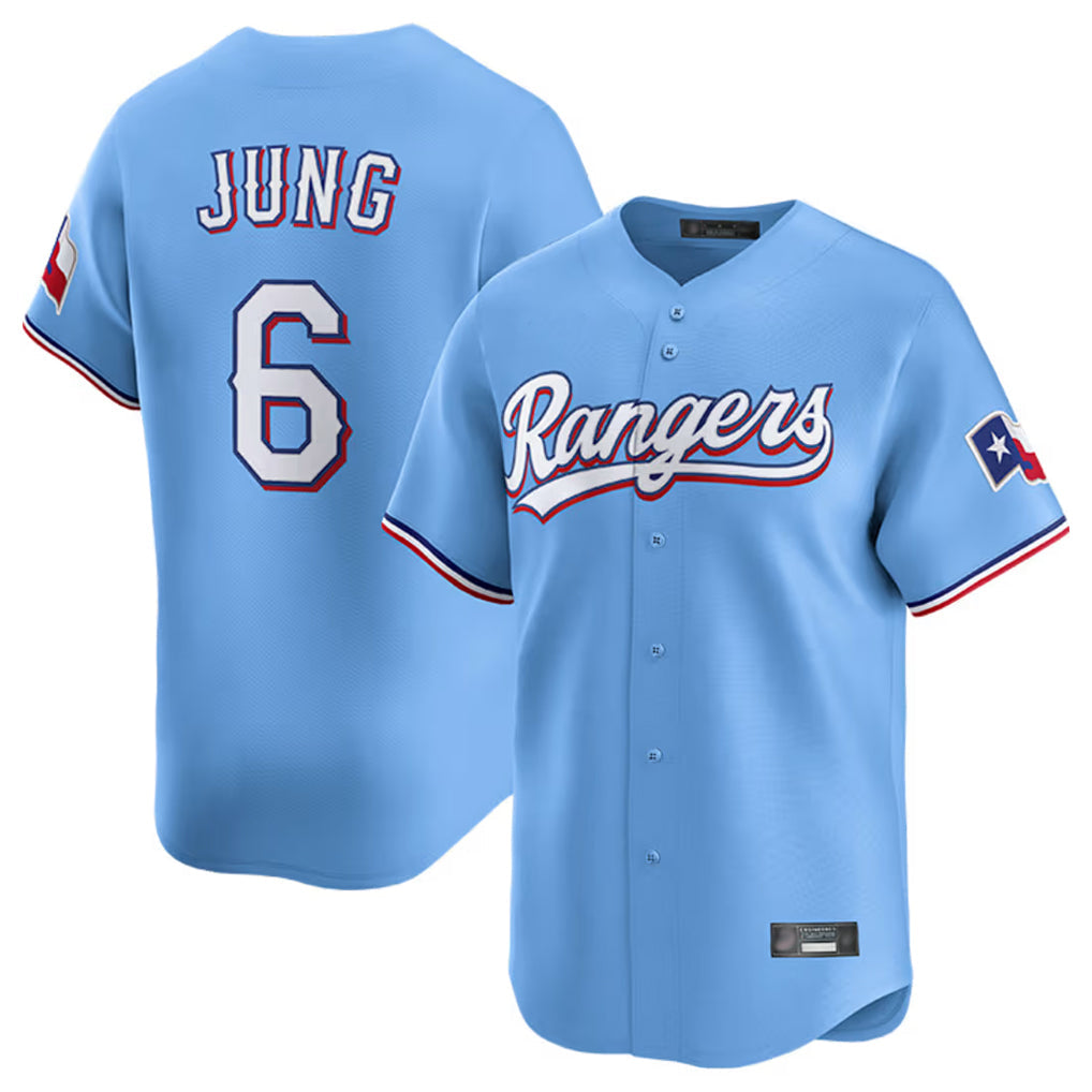 Choea T.Rangers #6 Josh Jung Player Light Blue Limited Home Stitched Jerseys