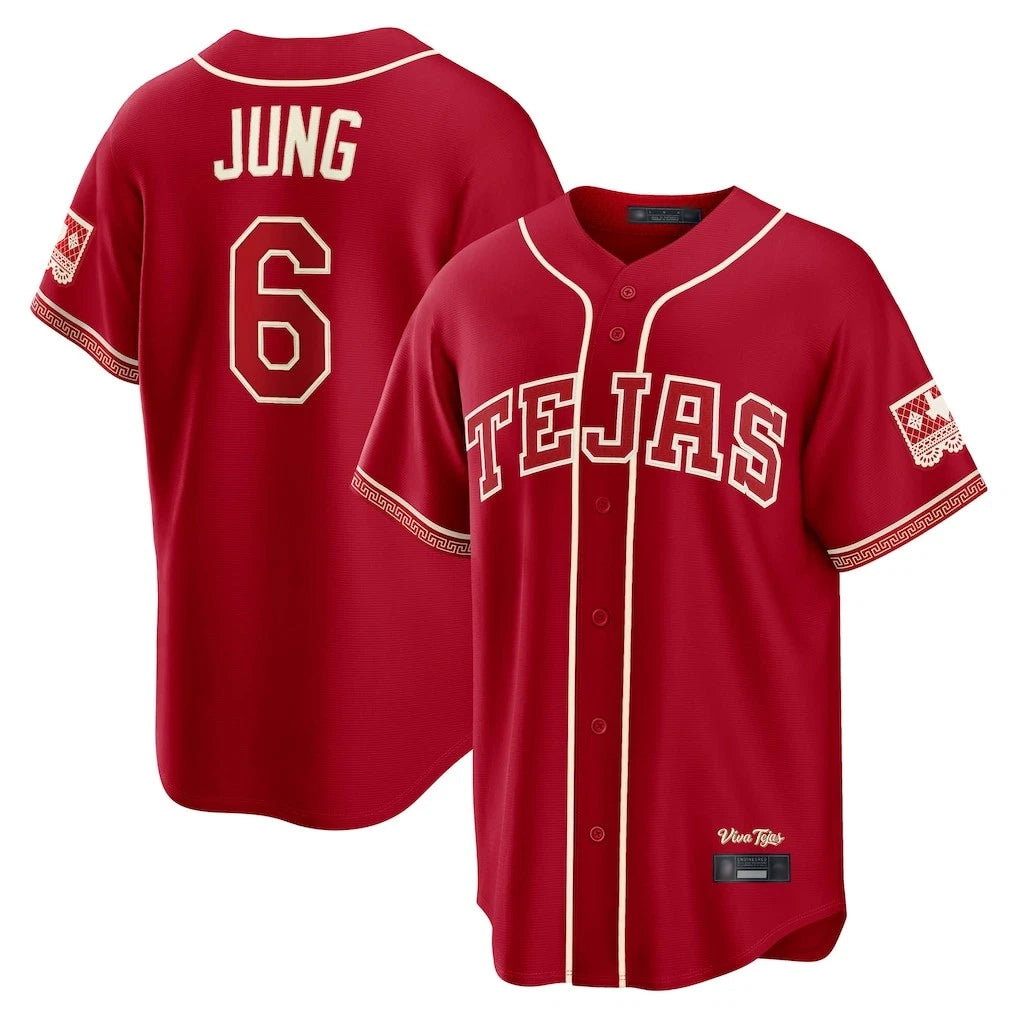Choea T.Rangers #6 Josh Jung Player Red 2026 City Connect Limited Stitched Jerseys