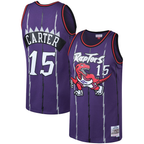 Choea T.Raptors #15 Vince Carter Mitchell & Ness Purple 199899 Big & Tall Hardwood Classics Swingman Jerseys