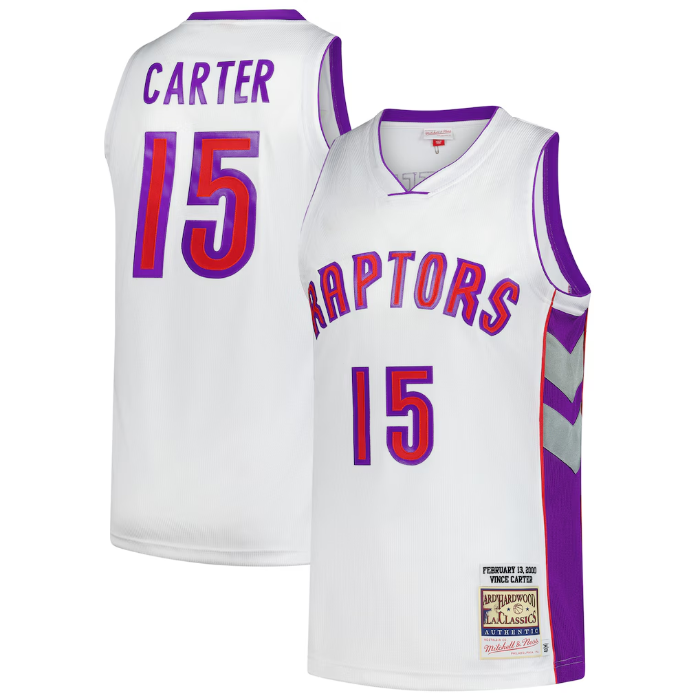 Choea T.Raptors #15 Vince Carter Mitchell & Ness White 2000 All-Star Game Authentic Jerseys