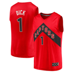 Choea T.Raptors #1 Gradey Dick Red Fast Break Player Jerseys - Icon Edition