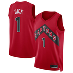 Choea T.Raptors #1 Gradey Dick Red Swingman Player Jerseys - Icon Edition