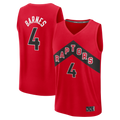 Choea T.Raptors #4 Scottie Barnes Red Fast Break Replica Jerseys - Icon Edition
