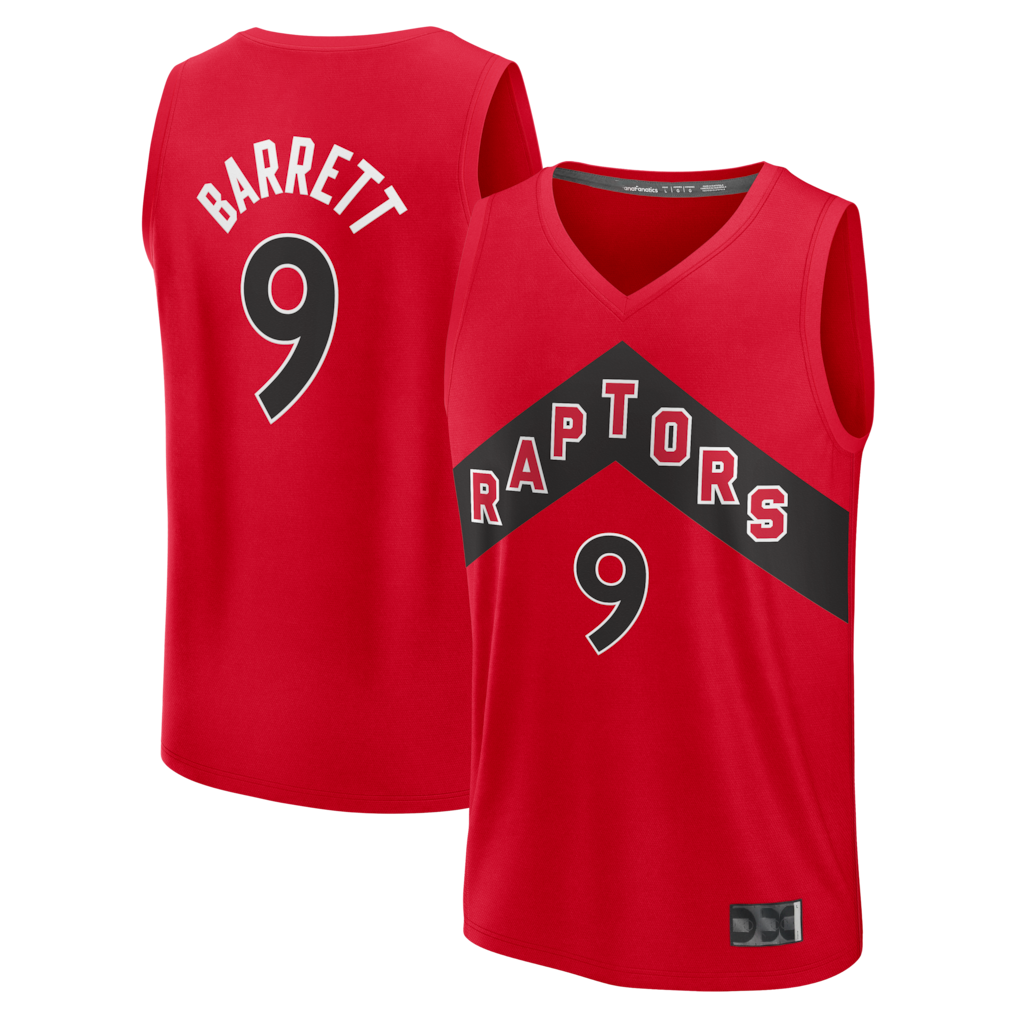Choea T.Raptors #9 RJ Barrett Red Fast Break Jerseys - Icon Edition