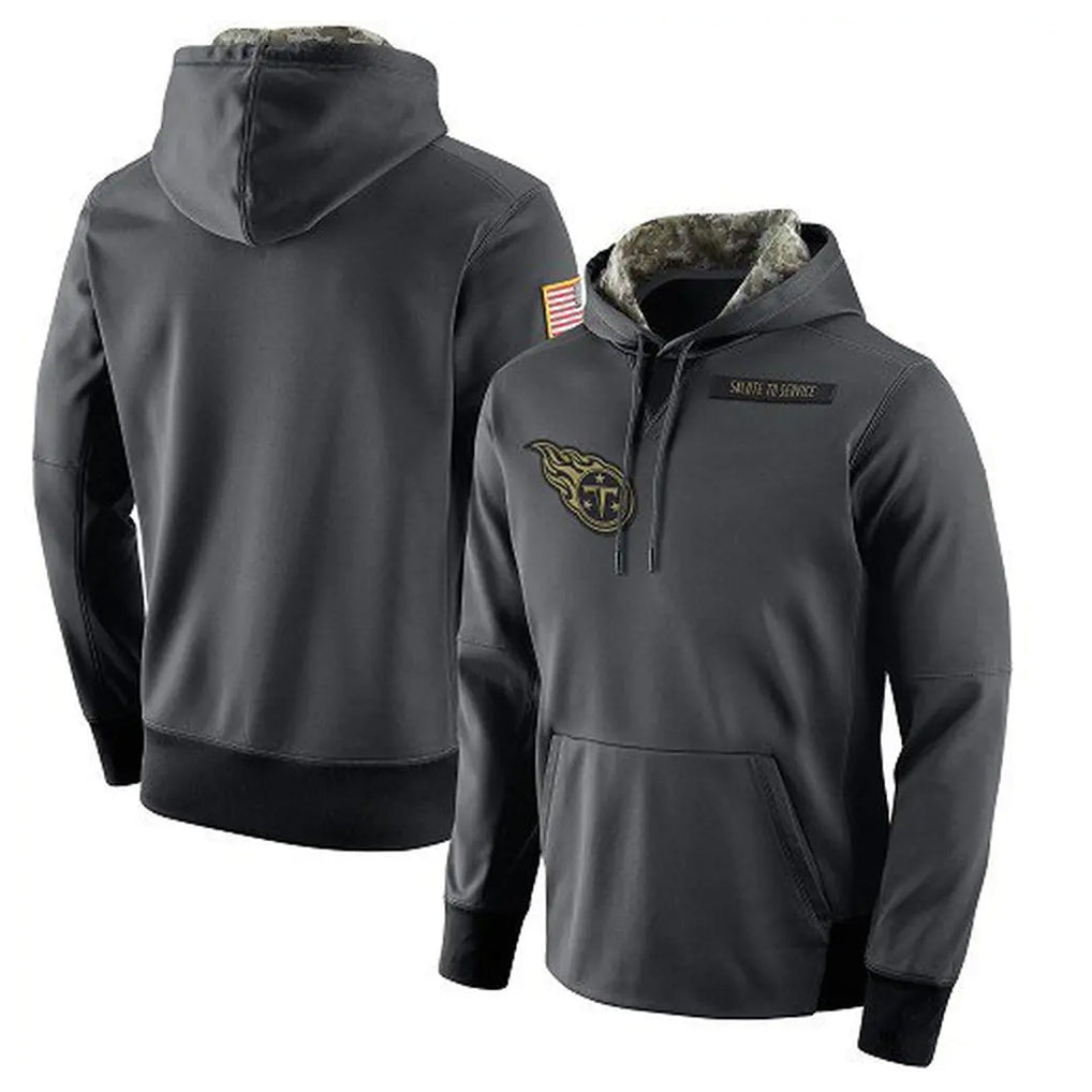 Choea T.Titans Light Gray Pullover Hoodies Home Game Blank Player Stitched Jerseys